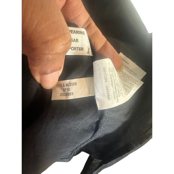 J.Crew Re-Imagined Women's Black Ruffle Tiered Midi Dress Cotton Blend - Picture 9 of 15